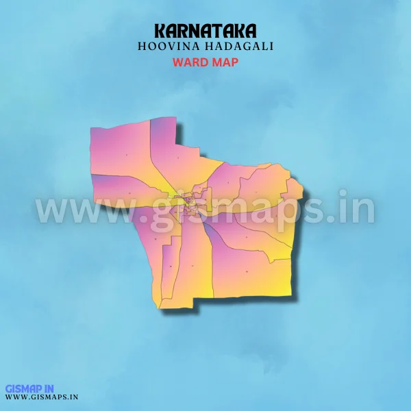 Hoovina Hadagali Ward Map (Karnataka)